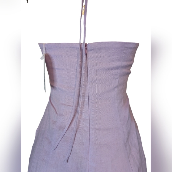 NWT Rumer Estelle Halter Maxi Dress in Linen - Picture 9 of 15